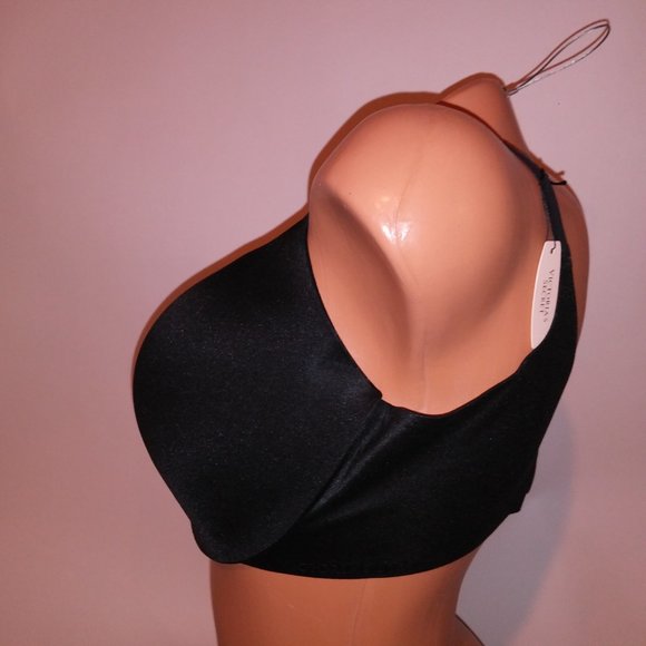 Victoria Secret Bra 38DD Push Up Solid Black Underwire New - Picture 3 of 11